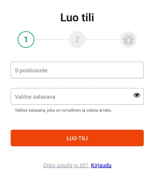 Rekisteröityminen LeoVegas